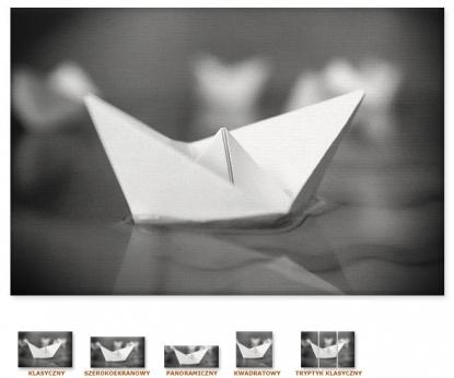 Łódka origami [Obrazy / Marynistyka, Morze]