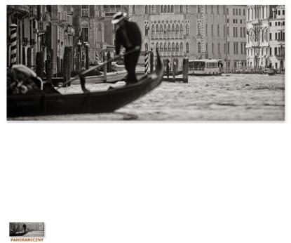 Gondolier w Wenecji [Obrazy / Wenecja w panoramach / Seria]